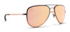 Heavenly Shine Polarized Sunglasses - Champagne Mirror Lens & Matte Black Fade to Blush Frame