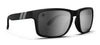 Mystic Grey Polarized Sunglasses - Matte Black Wrap Around Frame & Silver Mirror Lens Sunglasses | $48 US | Blenders Eyewear
