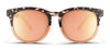 Heart Rush Polarized Sunglasses - Matte Crystal Peach & Black Tortoise Frame & Champagne Mirror Lens