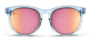 Pacific Grace Polarized Sunglasses - Crystal Blue Gray Gloss Frame & Rose Gold Lens