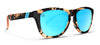 Jungle Rain Polarized Sunglasses - Crystal Orange & Black Tortoise Frame with Blue Mirror Lens Sunglasses | $38 US | Blenders Eyewear