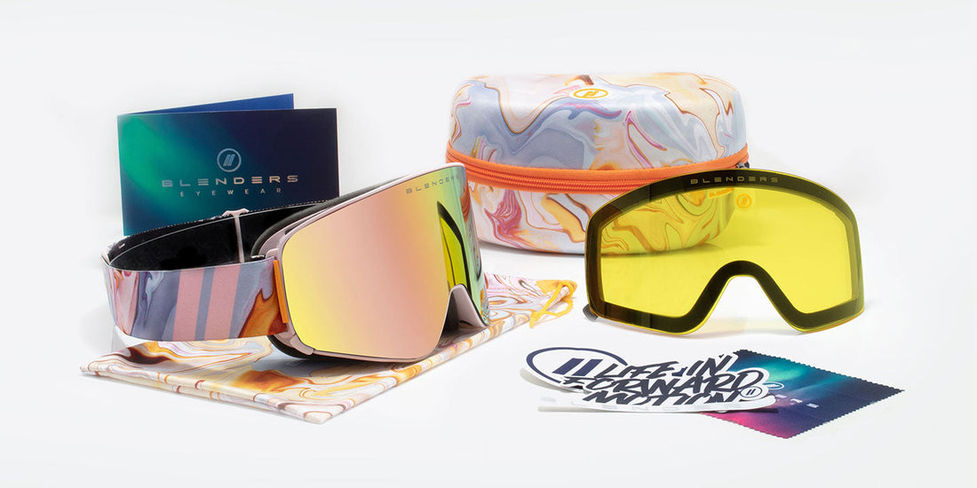 Diva Drama Snow Goggles Pink & Yellow Lens Ski & Snowboard Goggles