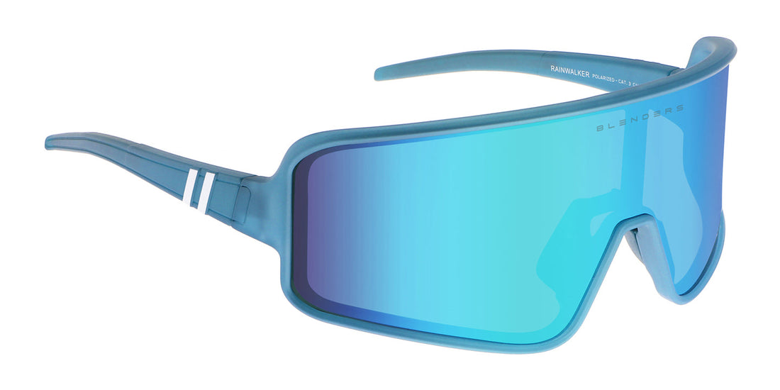 Rainwalker Wrap Around Sunglasses Polarised Full Shield Blue Lens